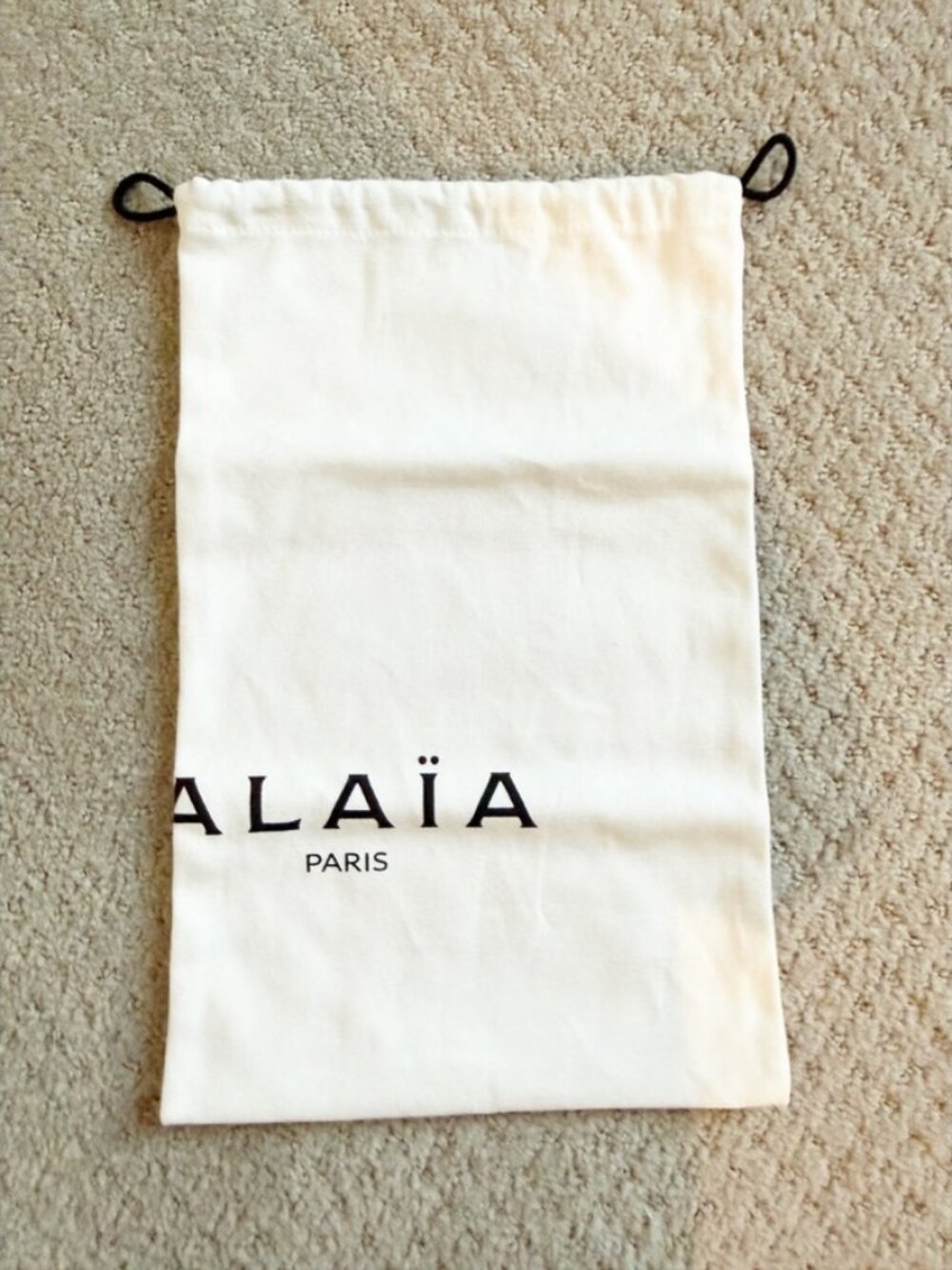 ALAIA Canvas Ivory Dust Bag 13x8.5